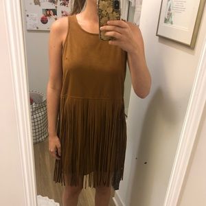 Suede Fringe Dress